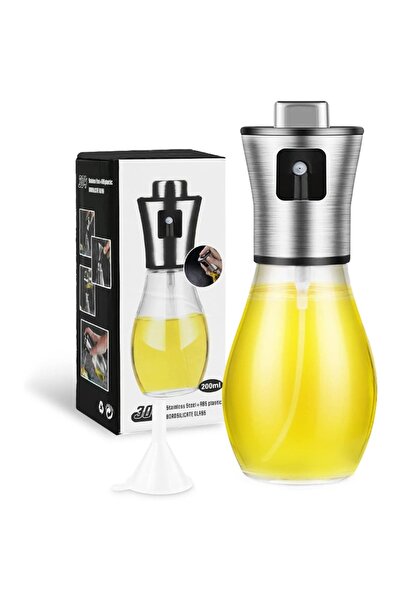 DUTRIEUX بخاخ زيت شفاف للطهي، بخاخ زيت الزيتون 200 مل، زجاجة بخاخ زيت من الفو...