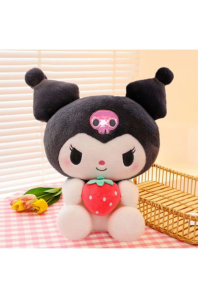 Choice 22/35cm Sanrio Strawberry Kuromi Pillow Plush Toy Girls Soft Stuffed Animal Toys Strawberry Melod...