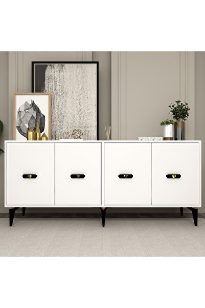 cantek dizayn Flyy 180 Cm Konsol (KX180) Beyaz-beyaz