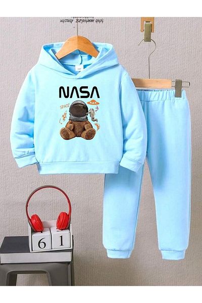 BENROMA Set de trening pentru copii cu imprimeu NASA - Mucegai supradimensionat unisex