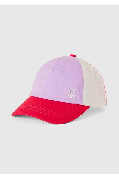 United Colors of Benetton Boy's Cap Hat - Fuchsia, Metal Buckle and Multicolor