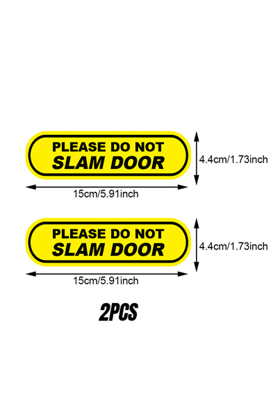 Choice TM70-PVC-2Pcs-15cm TM70# 2x Please do not slam door Car Window Sticker...