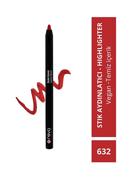 REVA Vegan Clean Lip Liner – Kremsi Yapıda Dolgunlaştırıcı Dudak Kalemi No:632