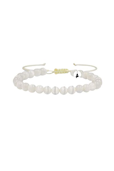 OSMANLI DOĞAL TAŞ 6mm Selenite Ladder Closure Natural Stone Bracelet