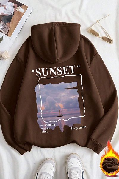 Moda Glo Φούτερ με στάμπα Unisex Sunset