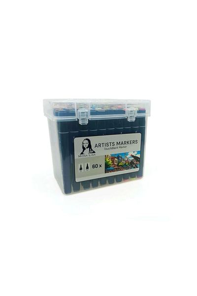 Südor Sudor Mona Lisa Tm1-60 Touchblack - Double Ended Pvc Box, 60 Color Markers Set