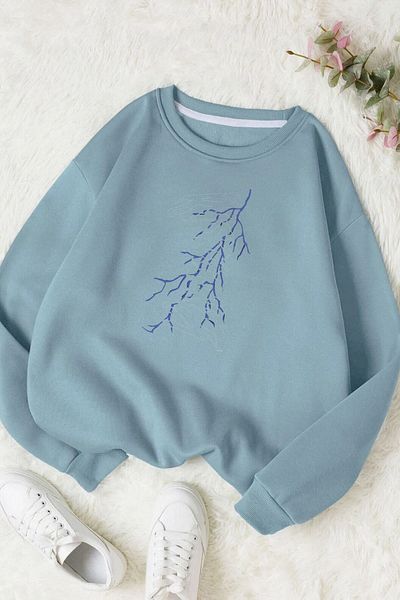 Moda Glo Hanorac unisex din bumbac Simsek Somnia Crew Deck