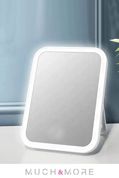 Much and More Dokunmatik Led Işıklı Masa Üstü Makyaj Aynası Ledli (PİL ILE ÇALIŞIR) 18*15