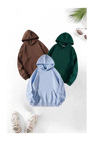 Moda Glo Unisex 3 τεμαχίων Simsek Somnia Crew Neck Βαμβακερό φούτερ