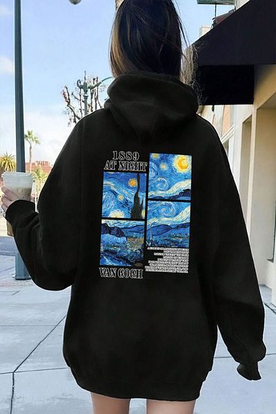 Moda Glo Vangogh Printed Oversize Sweatshirt