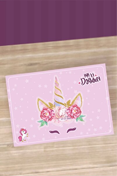 neşeli günlerim Servietă americană cu tematică unicorn 8 bucăți A4