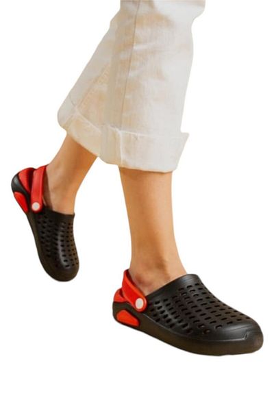 Liger Unisex Black-Red Eva Sole Slippers