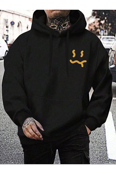 Moda Glo Unisex Yellow Smile Printed Sweatshirt