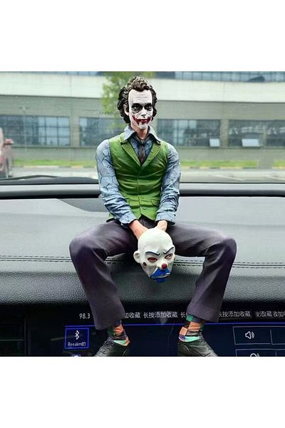 Choice No Box Movie Periphery Joker Heath Ledger Car Ornamen Clown Sitting Doll Car Doll Car Rear Roof Pend