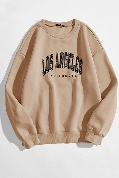 Moda Glo Unisex Φούτερ Los Angeles Navy Blue Oversize