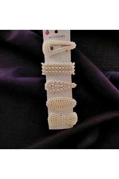 feyza collection 5-Piece Practical Pearl Snap Buckle