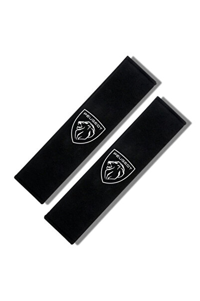 Peugeot طقم ملحقات داخلية للسيارة مكون من قطعتين: غطاء حزام الأمان، وسادات الكتف، مناسب لسيارات 206، 307، 308، 3008