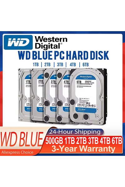 WD Wd Blue 1tb Hard Hdd Sata Iii 6 Gb/s 3.5" Harddisk Desktop Pc Computer