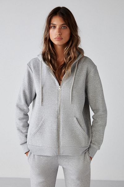 GRIMELANGE Carlota Women - Φούτερ Grimelange με μαλακό φλις, 3 κλωστές, χαλαρωτική κουκούλα, φερμουάρ
