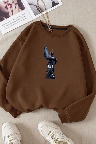 Moda Glo Βαμβακερό φούτερ Unisex Essential Crew Neck
