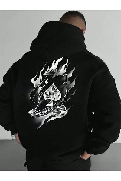 Moda Glo Φούτερ Unisex με στάμπα στην πλάτη