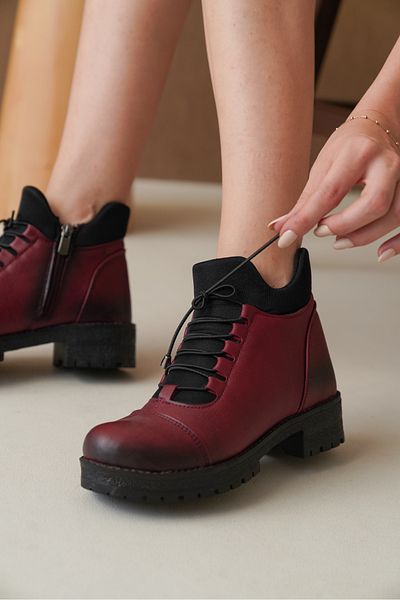Riccon Claret Red Women's Boots 0012720