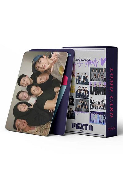 Choice Bulletproof 55Pcs/Box Kpop 11th Anniversary 2024 FESTA Photocards Lomo Cards Photo Card for Fans ...
