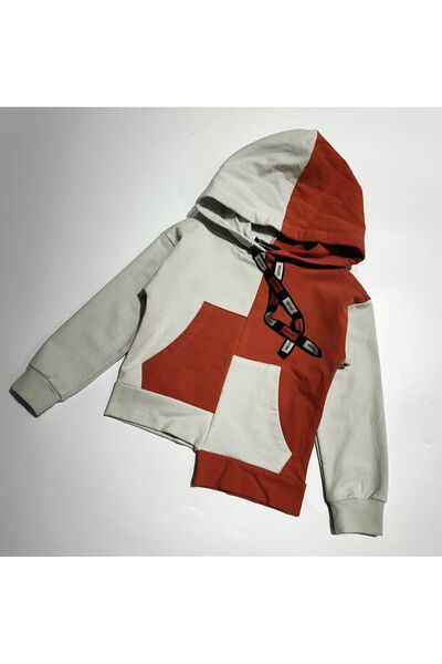 BOBBY JR KİDSWEAR Swea pentru băieți tricou Asimetric croială cu glugă Kiremi...