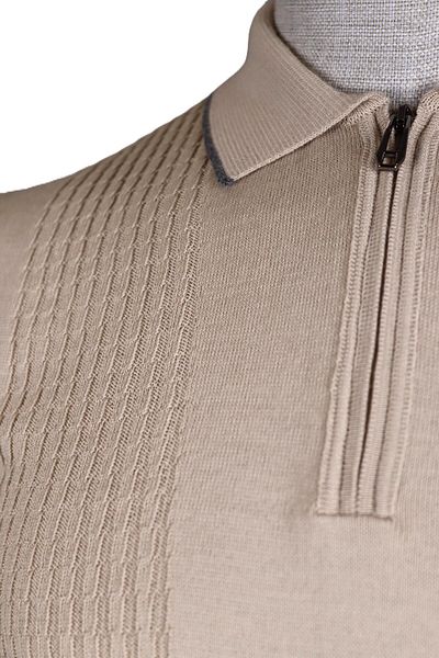Nehir 244100607   River Zippered Polo Y. Stone