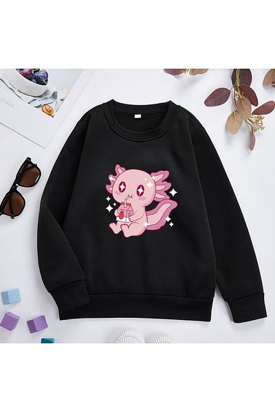 Moda Glo Unisex Kids Axolotl Printed Sweatshirt