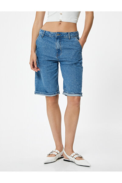 Koton X Melis Ağazat - Bermuda Kot Şort
