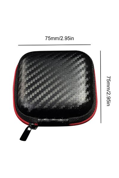 Choice 75x75x31mm Earphone Case Portable Mini Zipper Headphone Bag Storage Box EVA Anti-Pressure Headset Da