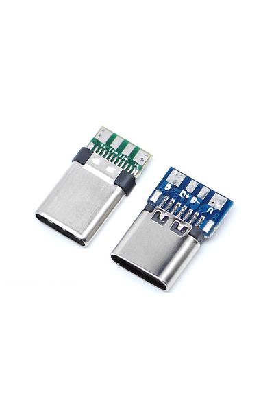 Si Tai&SH 10pcs USB 3.1 Type-C Connector 24 Pins Male / Female Socket Receptacle Adapter to Solder Wire & C...