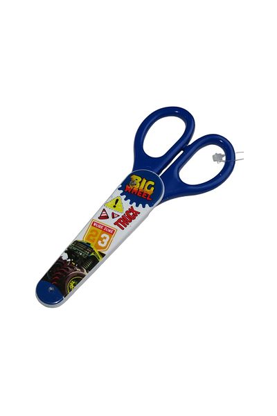 Polin Plastic Protected Patterned Blunt Tip Students' Scissors