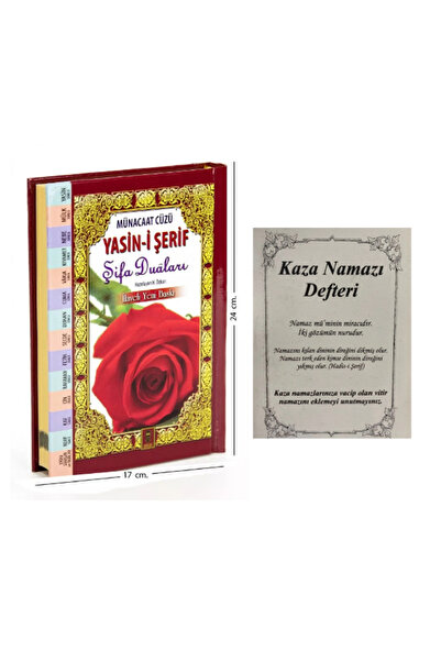 Kitap Kalbi Yayıncılık Münacaat Cüzü Orta ciltli - kaza namazı defteri