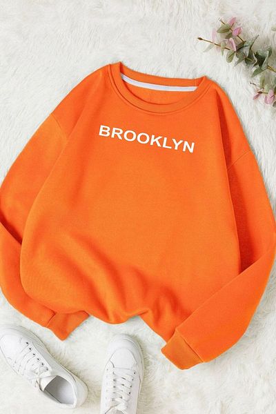 Moda Glo Hanorac unisex Brooklyn Crew Deck din bumbac