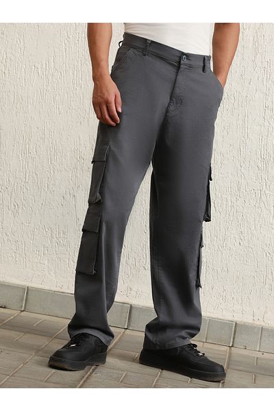 Hubberholme By Styli Straight Fit Double Cargo Pocket Pants