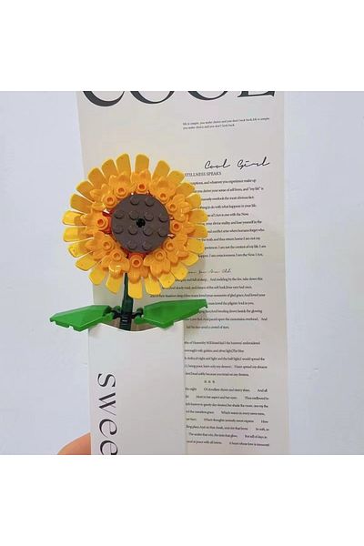 GSF No Original Box 1 Sunflower Blocks Sunflower Blocks City Creative Plant Desktop Decoration Building