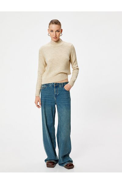 Koton Turtleneck Sweater Long Sleeve Soft Textured