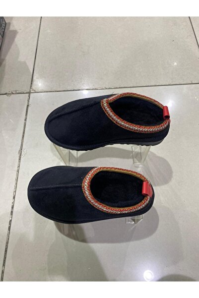 Aysun Ayakkabı Black Outer Material Fleece Inner Material Plush Thick Sole Wo...