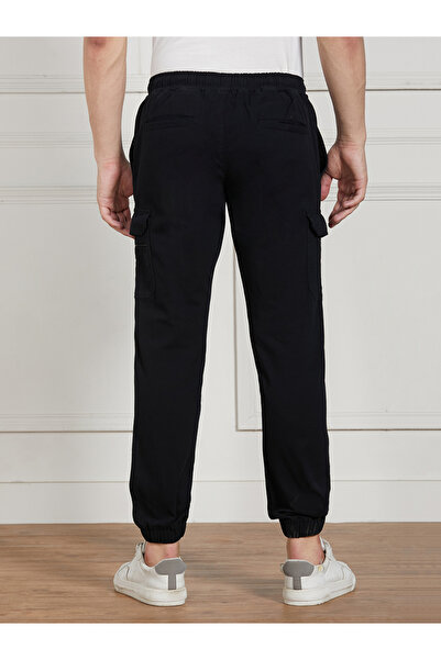 Dennis Lingo By Styli Cotton Lycra Solid Stretchable Regular Fit Cargo Joggers