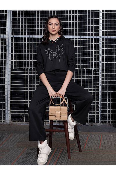 Sassafras By Styli Terry Track Pants with Drawstring Waistband