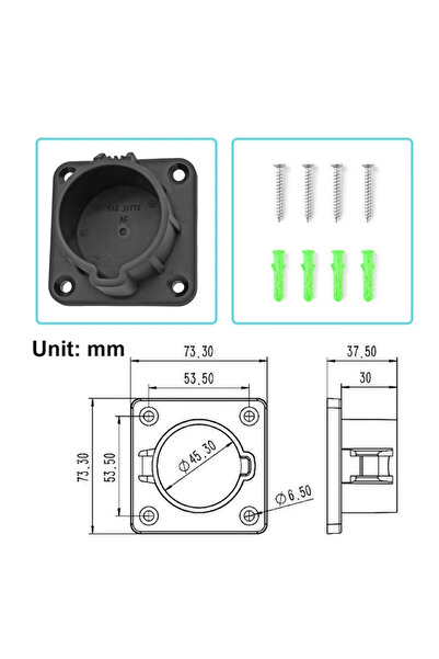 Choice Type1 Holder Car Wall Mounted Type1 EV Charger Holder Electric Vehicle Charging Cable Holder For Typ