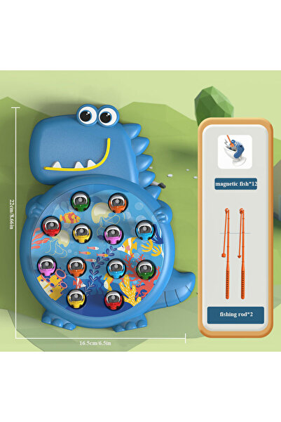 Choice لعبة صيد ديناصور أزرق مغناطيسية بسيطة، لعبة صنارة للأطفال، لعبة مونتيس...