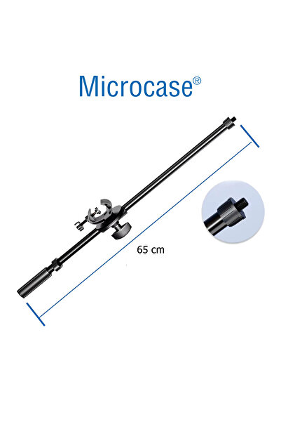 Microcase Stüdyo Mikrofon Standları içi Metal Boom Kolu BoomArm 65 cm 3/8 Vida - AL4729