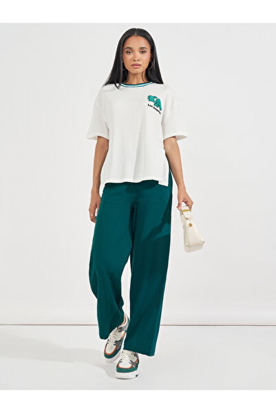 Styli بنطال واسع الساق بخصر مرتفع