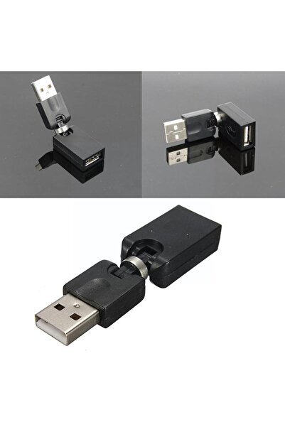 BSN black New USB 2.0 Male To USB Female 360 Degree Rotation Angle Extension cable Adapter Hot new