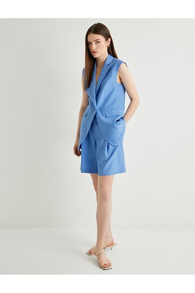 Koton X Melis Ağazat - Pantaloni scurți Palazzo cu talie înaltă