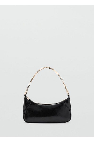 MANGO Woman Women's Shoulder Bag with Double Handle Chain