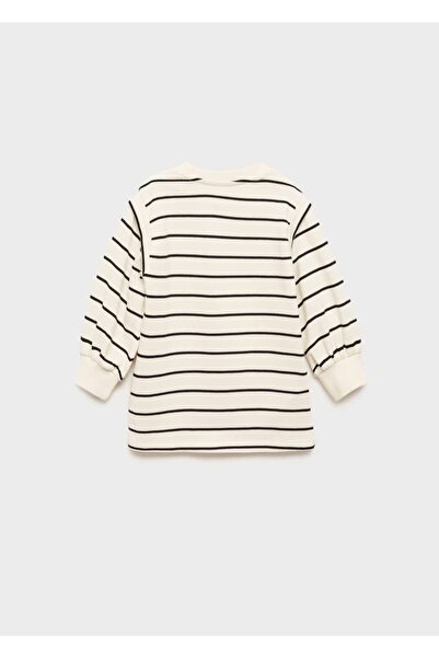 MANGO Baby Çizgili pamuklu elbise